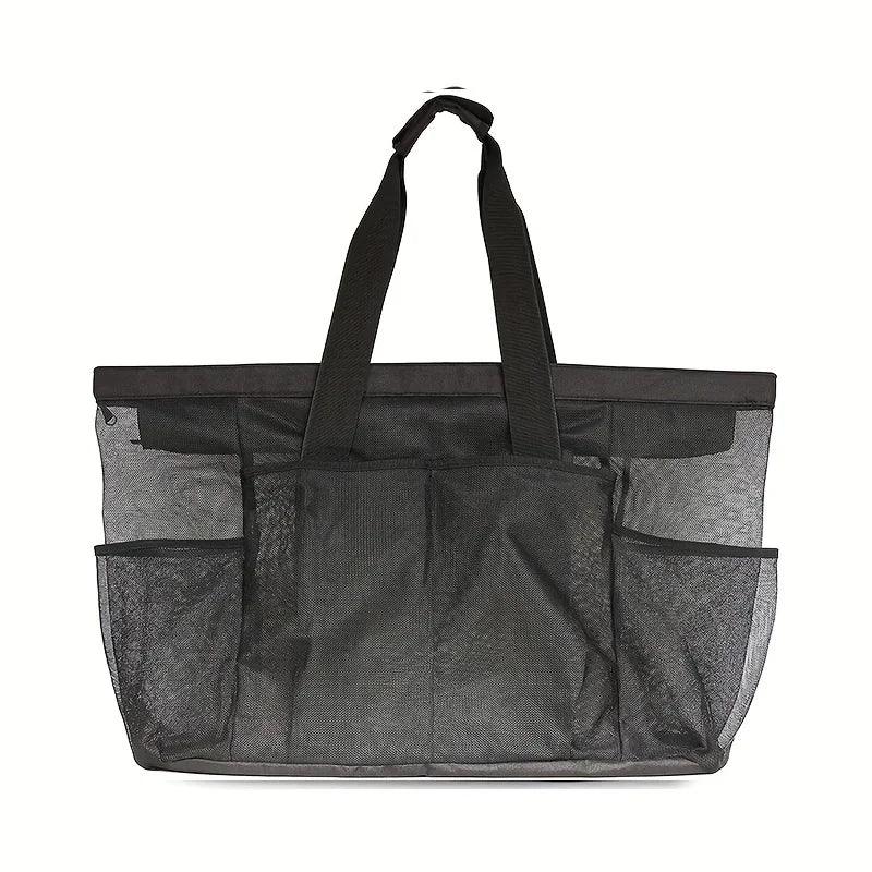 Extra Large Beach Bag - Lightweight, Waterproof, Foldable, with Mesh Straps, Zippered Pockets and Fixed Shoulder Straps - Balance Beat