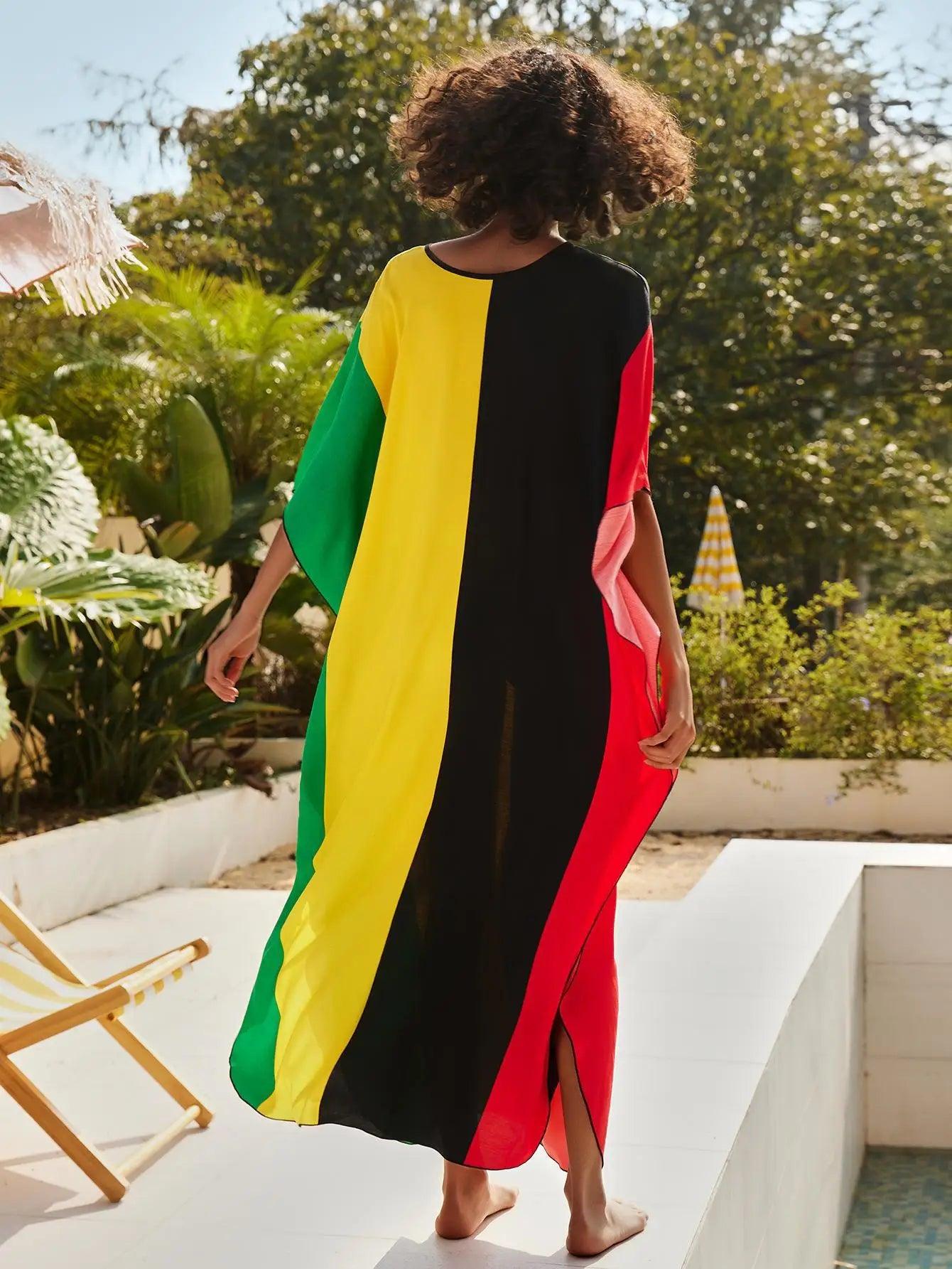 Women Turkish Kaftan Lightweight Long Cover up Caftan Beach Wear Maxi Dress - Balance Beat