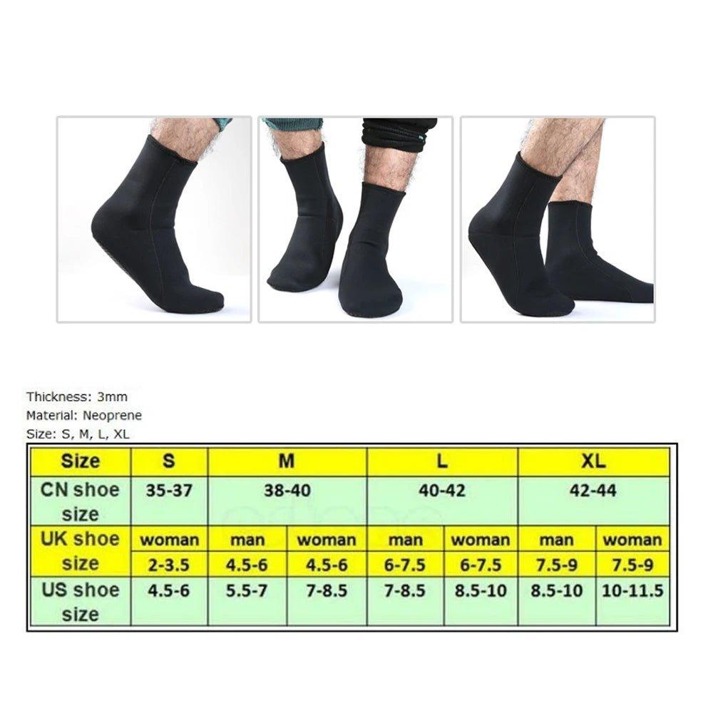 3MM Neoprene Diving Scuba Diving Socks Surfing Swimming Socks Water Sports Snorkeling Boots - Balance Beat