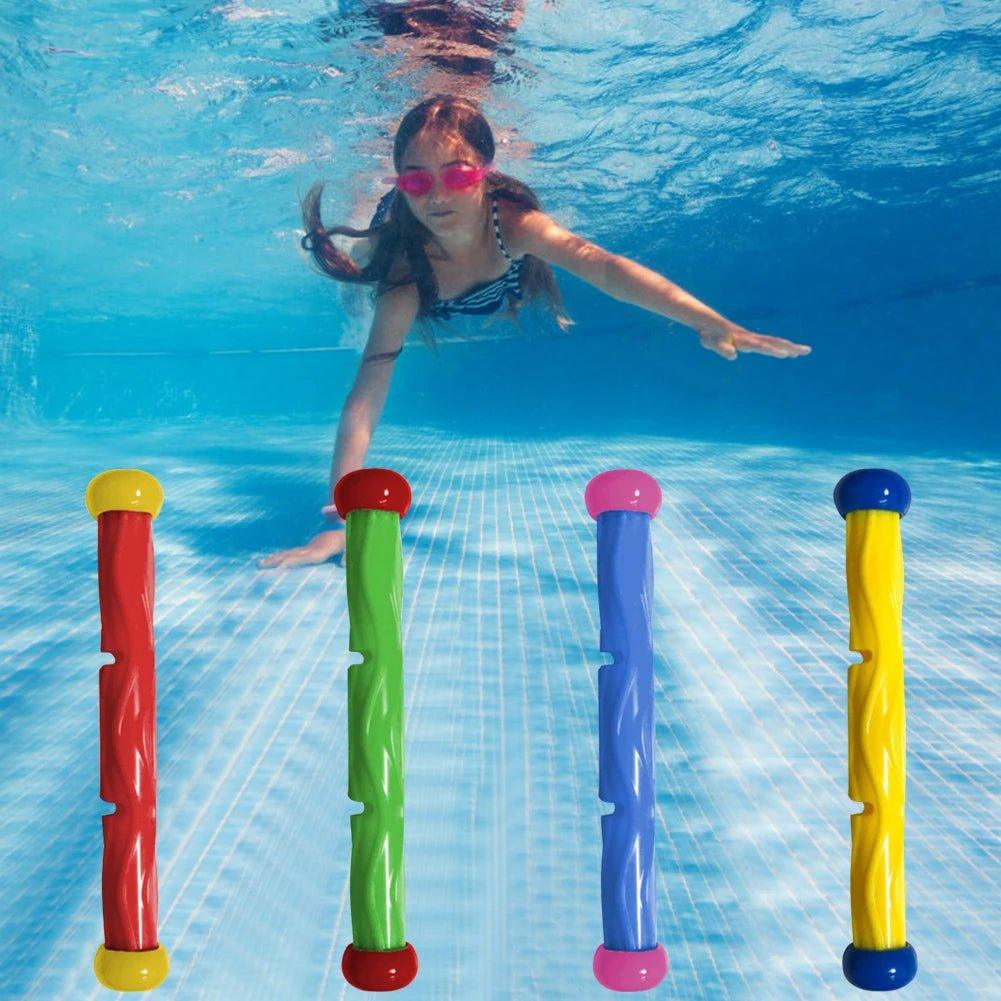 4Pcs Summer Diving Toys Plastic Children Swimming Pool Water Toys Water Grass Ring Dolphin Diving Swimming Pool Accessories - Balance Beat