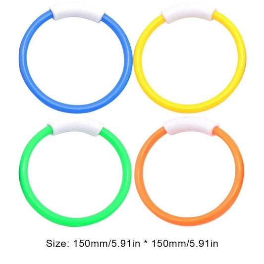 4Pcs Summer Diving Toys Plastic Children Swimming Pool Water Toys Water Grass Ring Dolphin Diving Swimming Pool Accessories - Balance Beat