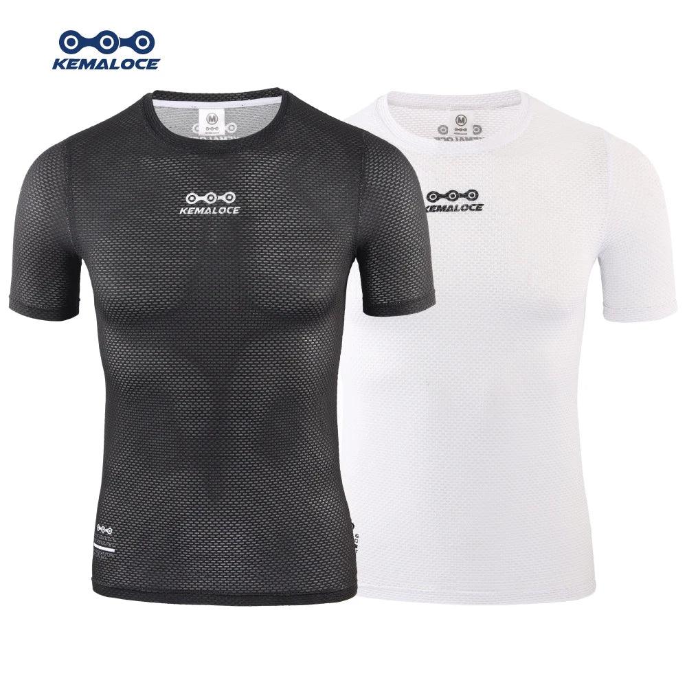 Cycling Base Layer Short Sleeve 2023 Cool Mesh White Breathable Bike Undershirts MTB Black Bicycle Base Layer - Balance Beat