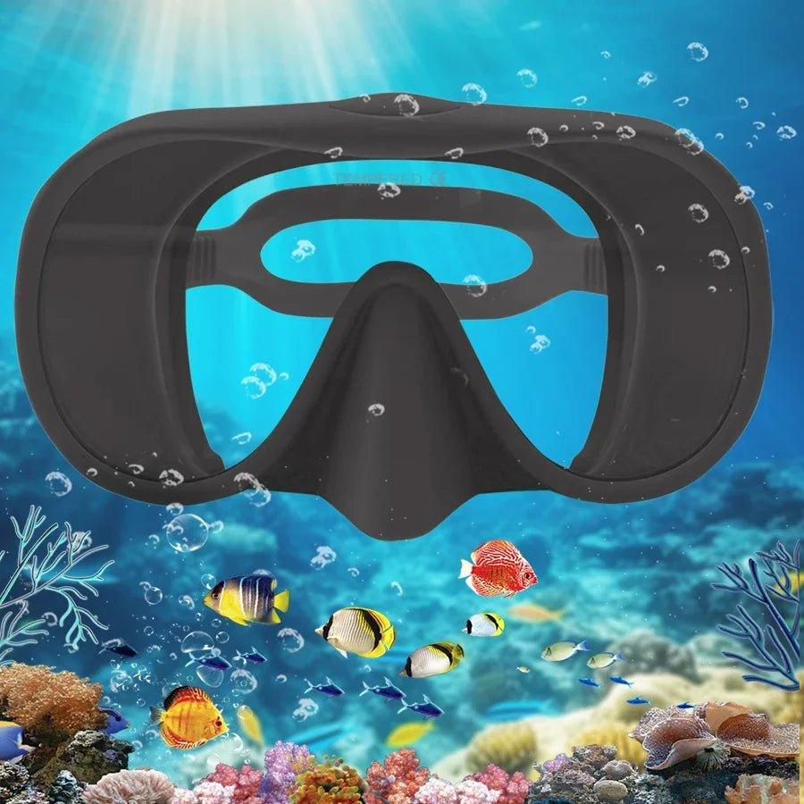 Diving Facial Mirror, anti - Fog 180 ° Snorkeling Facial Mirror, Deep Water Diving Mask Diving Goggles with Respiratory Tube - Balance Beat