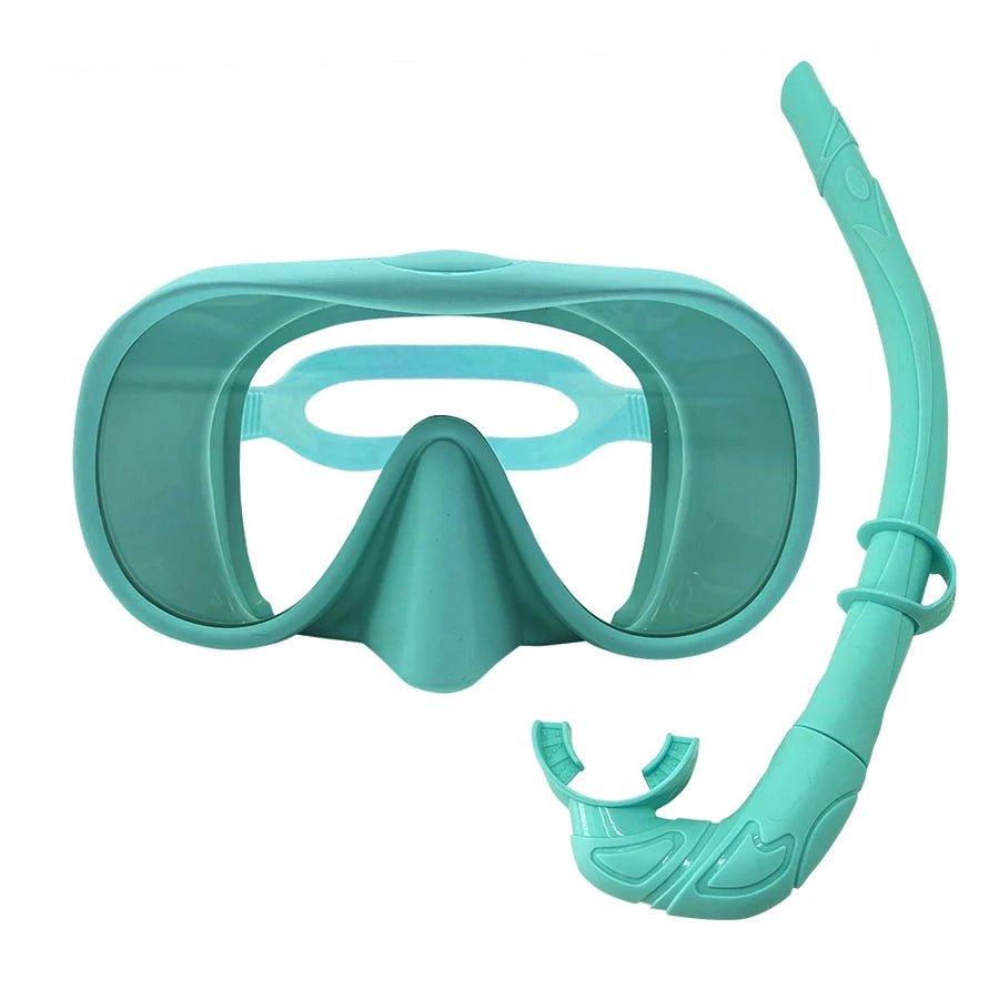 Diving Facial Mirror, anti - Fog 180 ° Snorkeling Facial Mirror, Deep Water Diving Mask Diving Goggles with Respiratory Tube - Balance Beat