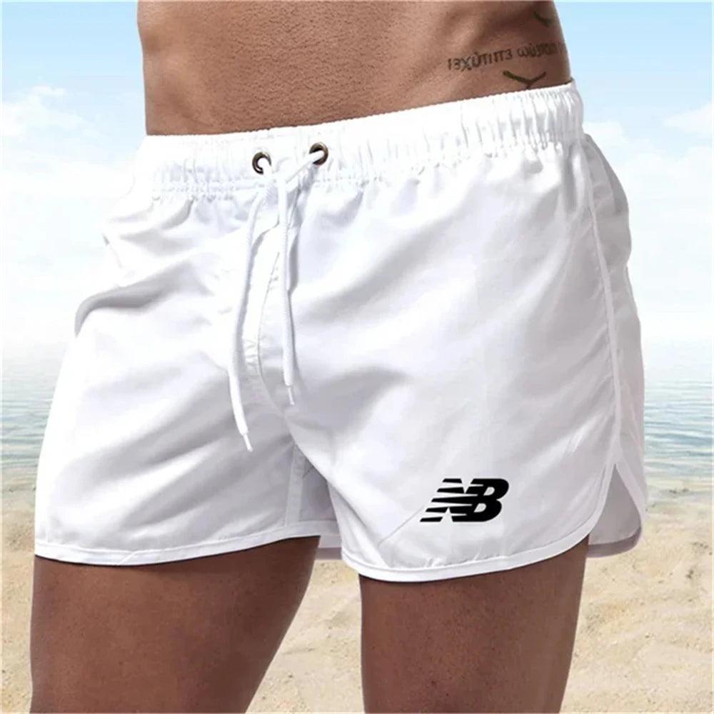 Men'S Shorts, New Summer Beach Shorts with Letter B Printed, Gym Quick Drying Pants, Jogging, Sexy, Vacation and Leisure - Balance Beat