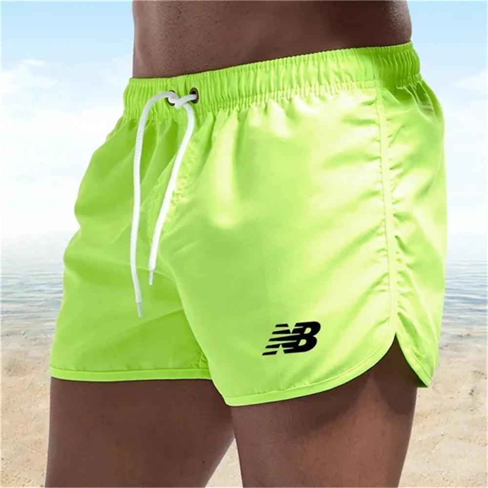 Men'S Shorts, New Summer Beach Shorts with Letter B Printed, Gym Quick Drying Pants, Jogging, Sexy, Vacation and Leisure - Balance Beat