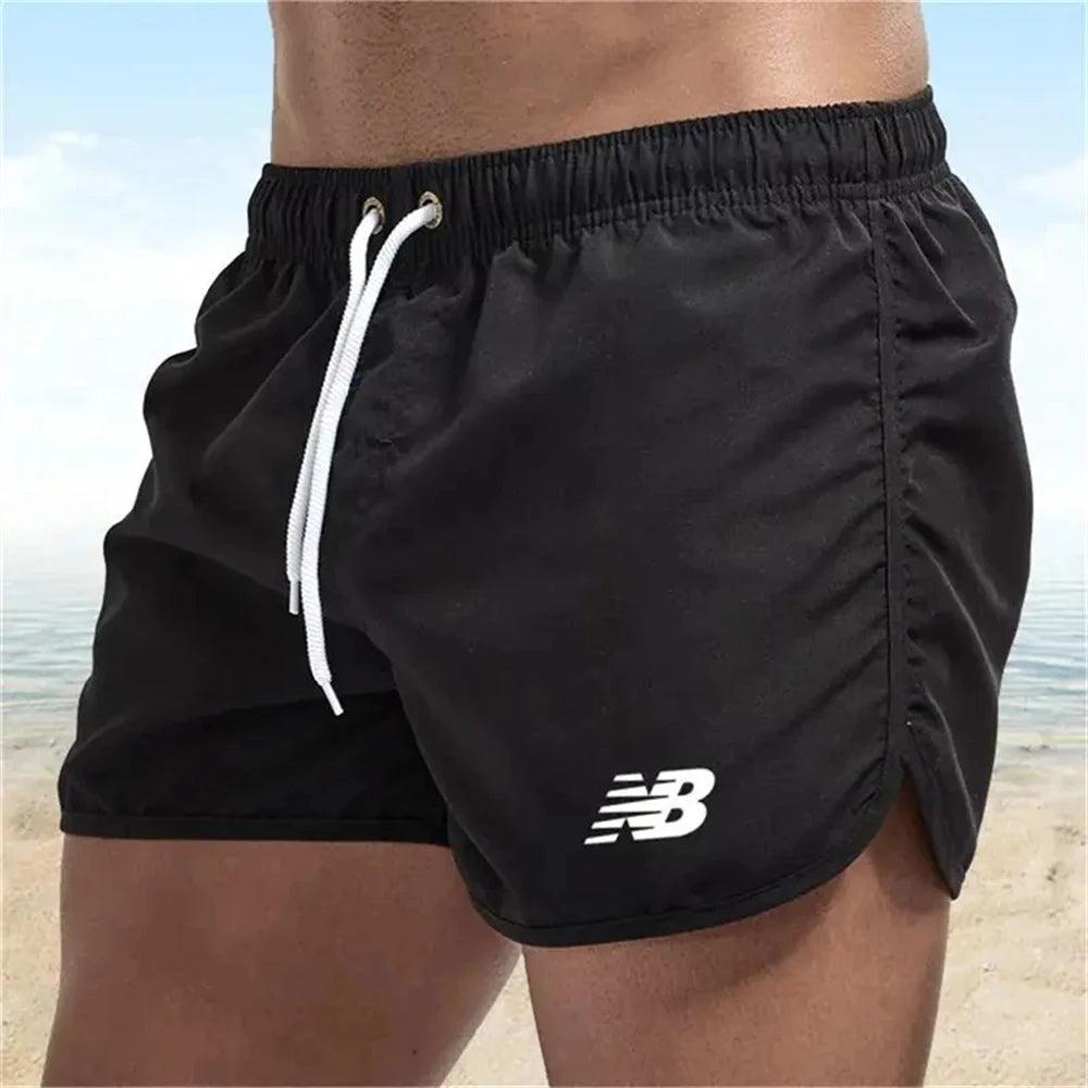 Men'S Shorts, New Summer Beach Shorts with Letter B Printed, Gym Quick Drying Pants, Jogging, Sexy, Vacation and Leisure - Balance Beat