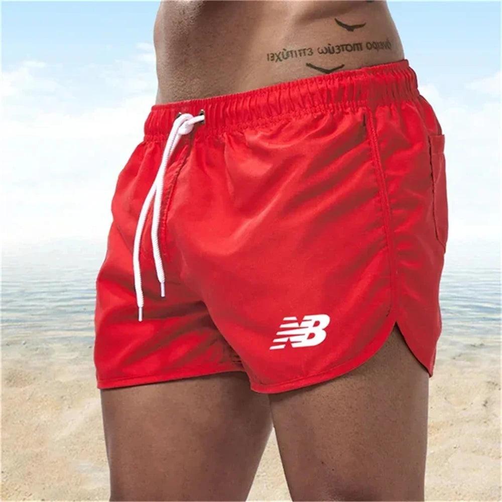 Men'S Shorts, New Summer Beach Shorts with Letter B Printed, Gym Quick Drying Pants, Jogging, Sexy, Vacation and Leisure - Balance Beat