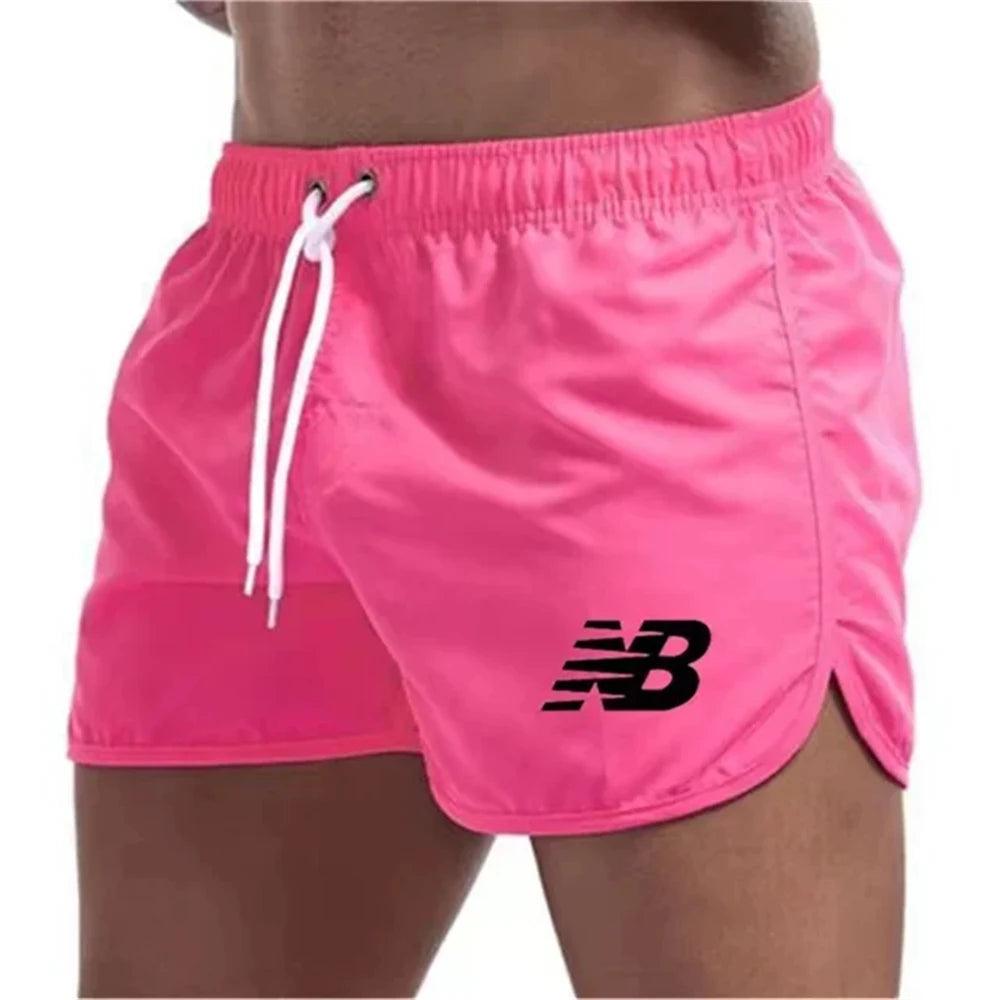 Men'S Shorts, New Summer Beach Shorts with Letter B Printed, Gym Quick Drying Pants, Jogging, Sexy, Vacation and Leisure - Balance Beat