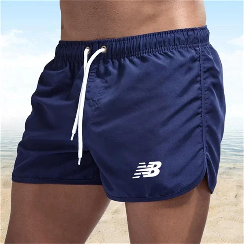 Men'S Shorts, New Summer Beach Shorts with Letter B Printed, Gym Quick Drying Pants, Jogging, Sexy, Vacation and Leisure - Balance Beat