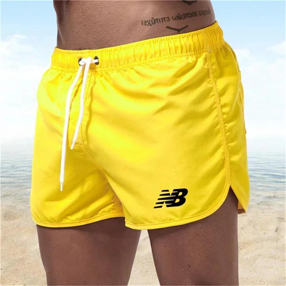 Men'S Shorts, New Summer Beach Shorts with Letter B Printed, Gym Quick Drying Pants, Jogging, Sexy, Vacation and Leisure - Balance Beat