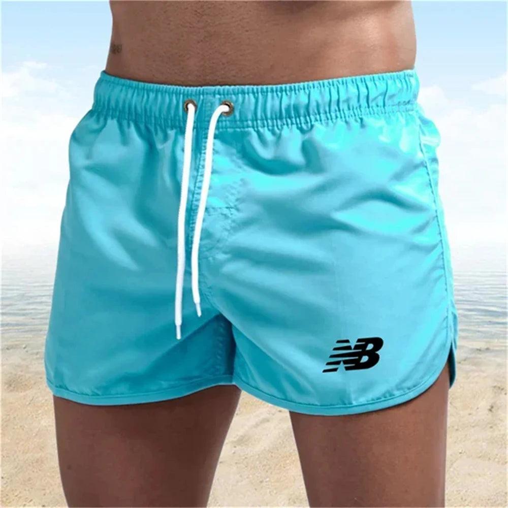 Men'S Shorts, New Summer Beach Shorts with Letter B Printed, Gym Quick Drying Pants, Jogging, Sexy, Vacation and Leisure - Balance Beat