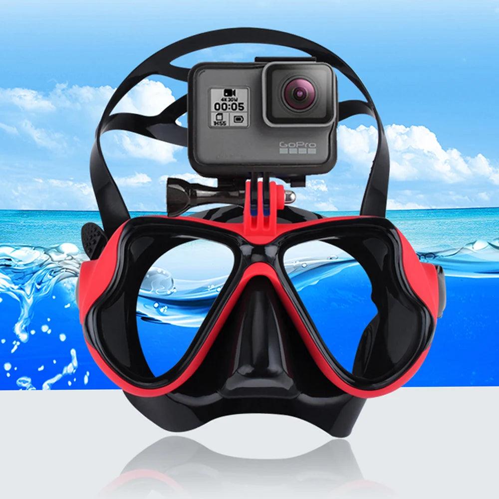 Professional Underwater Mask Camera Diving Mask Swimming Goggles Snorkel Scuba Diving Camera Holder for Gopro - Balance Beat