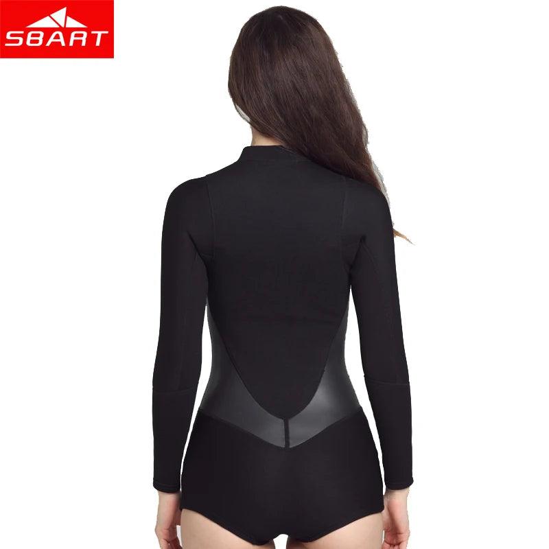 SBART 2MM Neoprene Spearfishing Women Long Sleeve Diving Suit Sun Protection Scuba Diving Surfing Anti - Uv Diving Equipment - Balance Beat