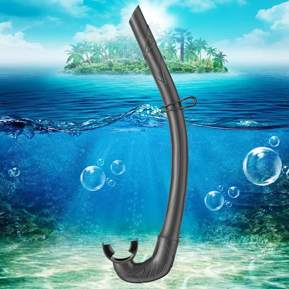 Soft Silicone Diving Snorkel Portable Foldable Easy - Breath Wet Scuba Diving Equipment for Freediving Spearfishing Swimming - Balance Beat