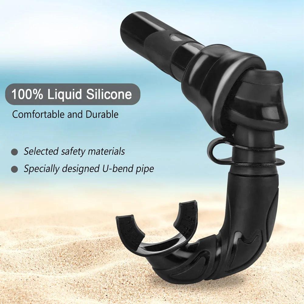 Soft Silicone Diving Snorkel Portable Foldable Easy - Breath Wet Scuba Diving Equipment for Freediving Spearfishing Swimming - Balance Beat